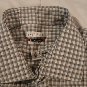 Van Heusen Men's Grey Checkered Shirt